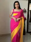 MG 307 Double Colour Pain Party Wear Sarees Catalog